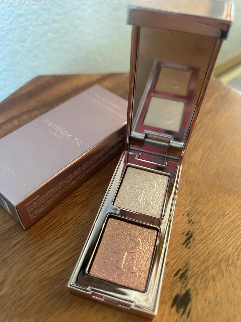 NIB★Patrick Ta Major Dimension Eye Illusion Eyeshadow Duo in Talk To My Team